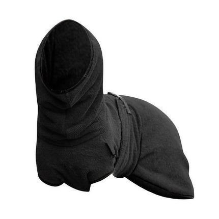 Dog Puppy Hoodies Jacket Solid Coat Pet Winter Soft Warm Clothes S-5XL Black - XL.