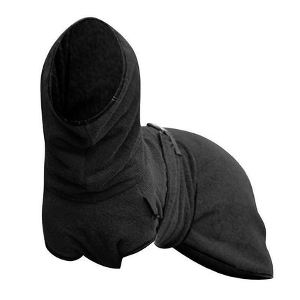 Dog Puppy Hoodies Jacket Solid Coat Pet Winter Soft Warm Clothes S-5XL Black - XL.