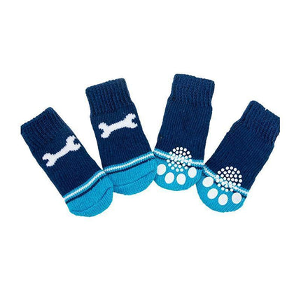 Dog Socks Non-Slip Grip Slip Anti-Slip - Puppy Cat Pet Shoes Slippers S Size - Red Mickey.