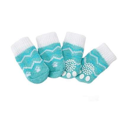 Dog Socks Non-Slip Grip Slip Anti-Slip - Puppy Cat Pet Shoes Slippers S Size - Red Mickey.