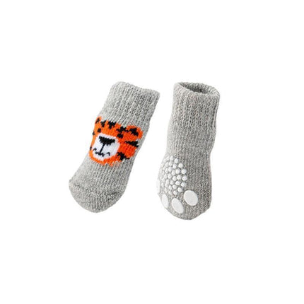 Dog Socks Non-Slip Grip Slip Anti-Slip - Puppy Cat Pet Shoes Slippers S Size - Yellow Kumamoto.