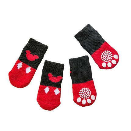 Dog Socks Non-Slip Grip Slip Anti-Slip - Puppy Cat Pet Shoes Slippers M Size - Yellow Kumamoto.