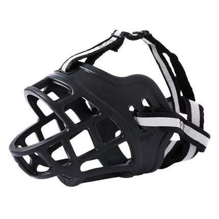6 Sizes Adjustable Pet Dog No Bite Silicone Basket Muzzle Cage Mouth Mesh Cover - 6#.