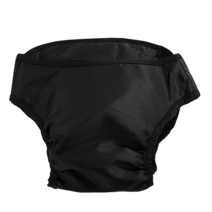 Washable Female Pet Dog Cat Nappy Diaper Physiological Pants Panties Underwear Black - XS.
