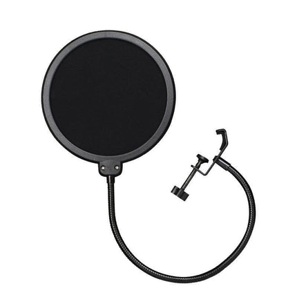Microphone Suspension Boom Arm Desktop Stand Mic Holder Mount and Pop Filter - Mic Stand with Pop Filter.