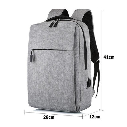 Waterproof Laptop Backpack Bag for Men Women School Travel Business Use - Black 1 Zipper.