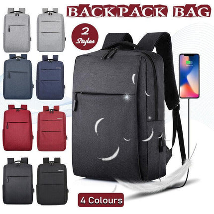 Waterproof Laptop Backpack Bag for Men Women School Travel Business Use - Red 1 Zipper.