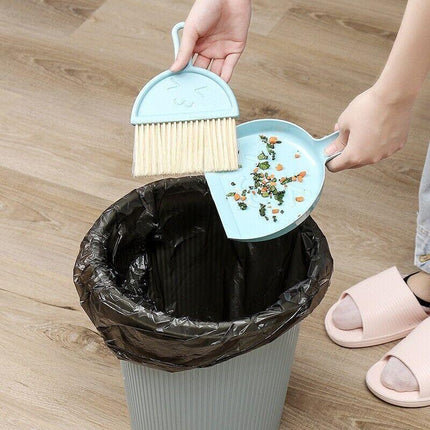 Mini Desktop Sweep Cleaning Brush Keyboard Brush Small Broom Dustpan Set - Green.