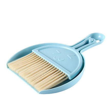 Mini Desktop Sweep Cleaning Brush Keyboard Brush Small Broom Dustpan Set - Green.