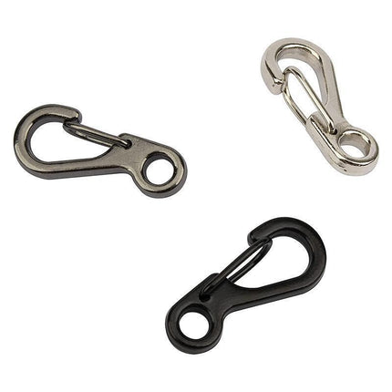 10X Mini Alloy Carabiner Keychain Durable Snap Spring Clip Hook - Silver.
