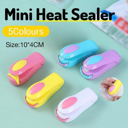 Handheld Mini Heat Sealer Poly Bag Sealing Machine Food Portable Plastic Small - Blue.