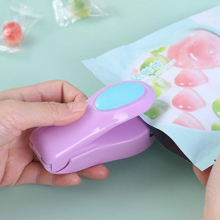 Handheld Mini Heat Sealer Poly Bag Sealing Machine Food Portable Plastic Small - Blue.