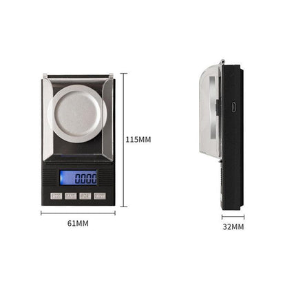 High Precision 50g 0.001g Digital Milligram Scale for Jewelry and Powder.