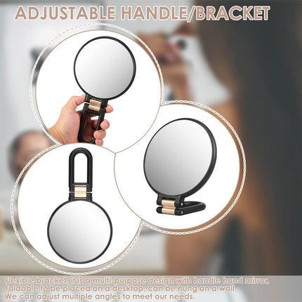 Makeup Mirror Handheld Magnifying Mirror 30X Portable Mirror Compact Travel Tool - Black.