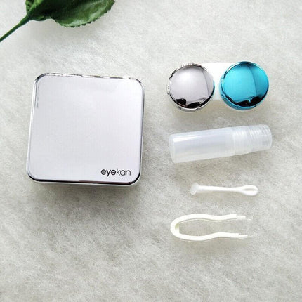 Contact Lens Tweezers Stick Inserted Remover Tool Kit Tip Storage Case Box Sets - Rose Red.