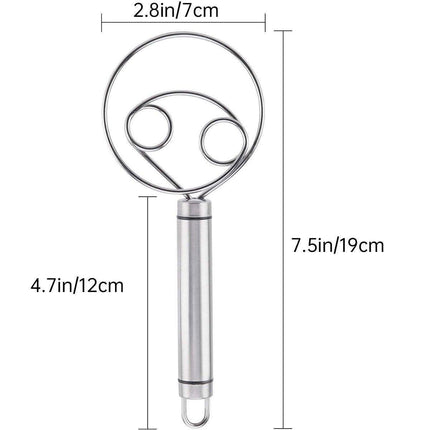 Stainless Steel Double Eye Coil Flour Mixer Household Baking Tool Egg Beate.