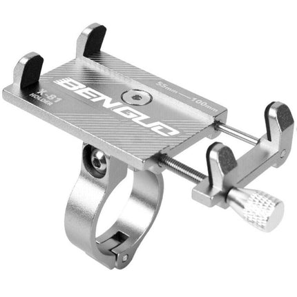 Aluminium Alloy Bicycle Phone Holder Handlebar Mount For Bike Motorcycle - Red.