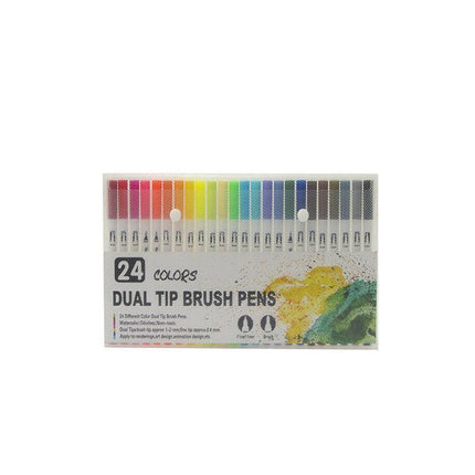 12-120 Watercolor Brush Pen Set Artist Sketch Marker - White-12 Colours.