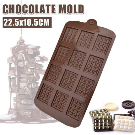 Mini Chocolate Bar Flexible Silicone Mold Candy Chocolate Cake Jelly Mould.