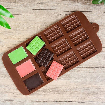 Mini Chocolate Bar Flexible Silicone Mold Candy Chocolate Cake Jelly Mould.