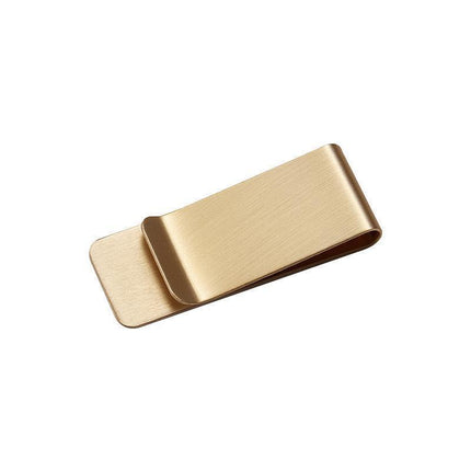 Clip Note Business Card Holder Stainless Steel Mens Wallet Metal - Silver.