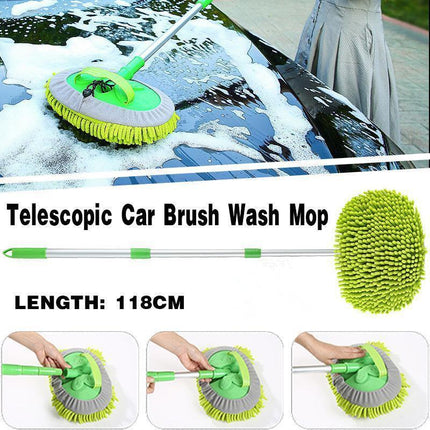 New Telescopic Car Brush Wash Soft Care Mop Vehicle Cleaning Window Adjustable - Mop Cloth(mop not included).