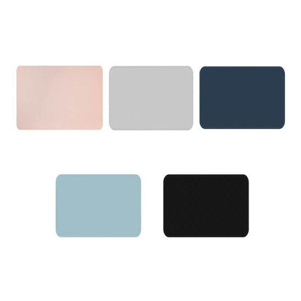 Leather Mouse Pad 30x25.5cm Waterproof Gaming Desk Mat Anti Slip Rubber Mousepad - Grey.