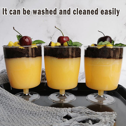 30pcs Clear Hard Plastic Mousse Cake Cup Pudding Ice Cream Dessert Serving Cups.