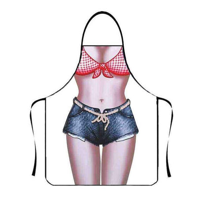 Funny Adult Men Women Novelty Aprons Party Game Cooking Kitchen BBQ Baking - Muscle Pants.