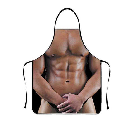 Funny Adult Men Women Novelty Aprons Party Game Cooking Kitchen BBQ Baking - Muscle Pants.