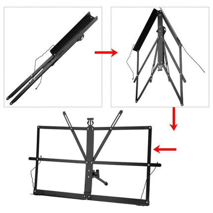 Portable Folding Music Stand Iron Desktop Book Holder Reading Sheet Rack Display.