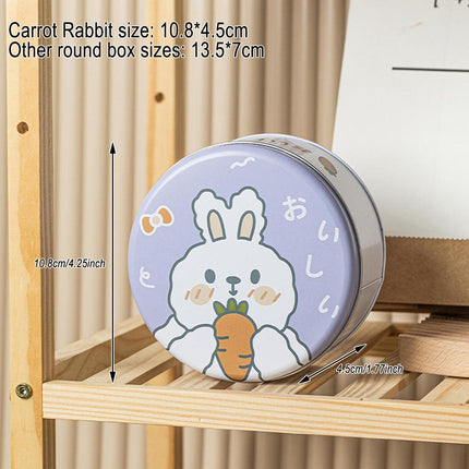 10PCS Cookie Tin Box Metal Biscuit Gift Box Candy Packaging Dragon Year Baking - Bread Bear (bump).