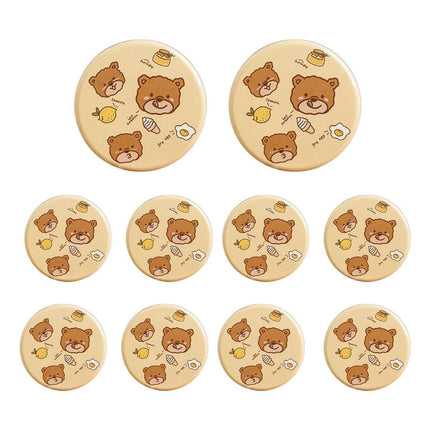 10PCS Cookie Tin Box Metal Biscuit Gift Box Candy Packaging Dragon Year Baking - Bread Bear (bump).
