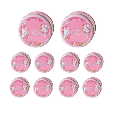10PCS Cookie Tin Box Metal Biscuit Gift Box Candy Packaging Dragon Year Baking - Bread Bear (bump).