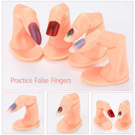 5PCS Model Fake Display Hand Nail Art Practice Finger For Training Manicure.