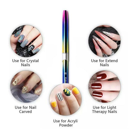 Kolinsky Acrylic Nail Art Brush Manicure Powder Professional Tools Size 2-18 - 14#.