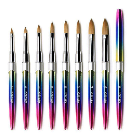 Kolinsky Acrylic Nail Art Brush Manicure Powder Professional Tools Size 2-18 - 16#.