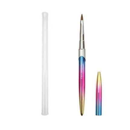Kolinsky Acrylic Nail Art Brush Manicure Powder Professional Tools Size 2-18 - 8#.