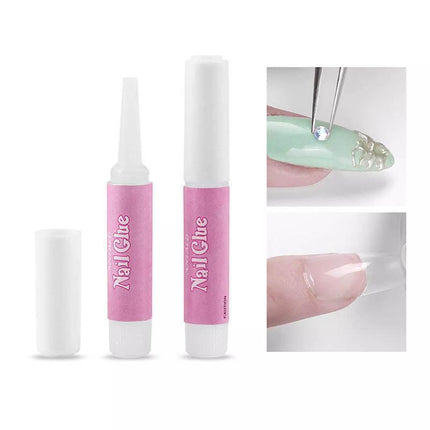 Nail Glue Adhesive 2g for Fake Nails Tips Acrylic Nail Art Strong Bond 2 to 50PCS - 50PCS.