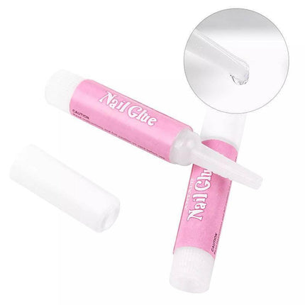 Nail Glue Adhesive 2g for Fake Nails Tips Acrylic Nail Art Strong Bond 2 to 50PCS - 50PCS.