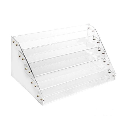 Nail Polish Storage Rack with 4 to 6 Tiers Acrylic Display Stand for Makeup and Lipstick - 5Tiers.