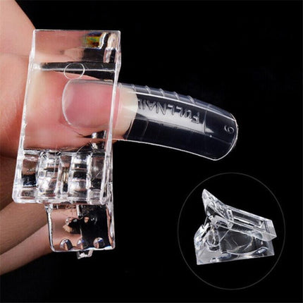5-50Pcs Nail Tips Clip Clamps For Poly Gel Quick Building Extension Builder Tool - 5PCS.