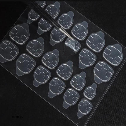 24-2400PCS Double Sided Adhesive Press On Nail Stickers Clear Tape Glue Tabs - 1PC (24xNail Stickers).