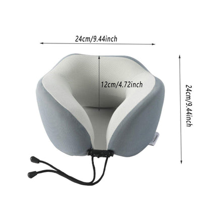 Memory Foam U Shaped Neck Pillow Travel Portable Office Nap Support Pillow - Green.