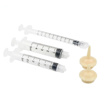 Kitten Puppy Pet Feeding Syringe Feeder Cat Dog Nursing Bottle with Pacifier - M-4PCS.