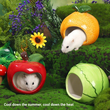 Ceramic Hamster Nest Shelter Landscaping Supplies Small Animal Hideout House - Cloud.
