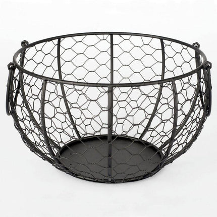 Egg Basket Fruit Storage Basket Blue Iron Basket Home Sundries Organiser Holder.