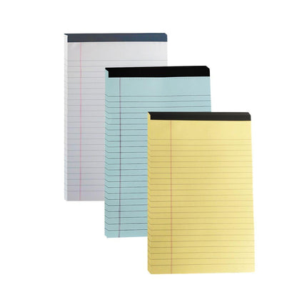 4PCS Tearable Lined Notepad Simple Design Colourful Memo Pad Notebook - White.