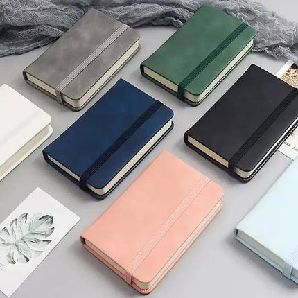 10pcs Mini Pocket Notebook A7 Small Portable Notepad for Office School Use - Light Blue.