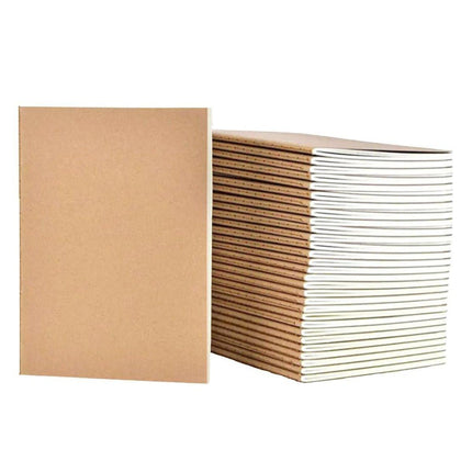 20pcs A5 Notebook Workbook Kraft Paper Notepad for School Office Writing Use.